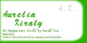 aurelia kiraly business card
